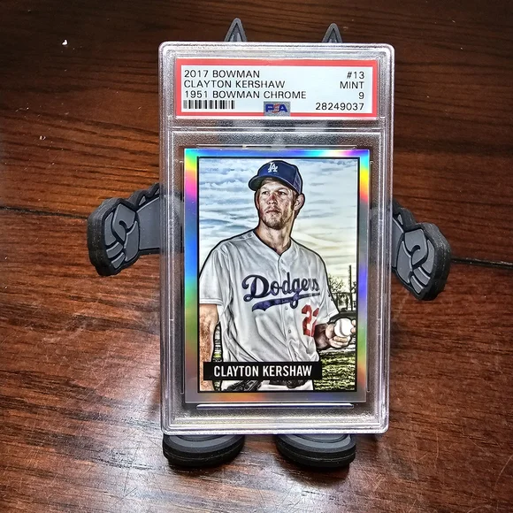 Clayton Kershaw Psa9 2017 Bowman Mint #13. 1951 Bowman Chrome. Graded 9. Dodgers - Picture 3 of 9
